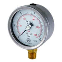Pressure Gauge Stainless Case Bottom Connection