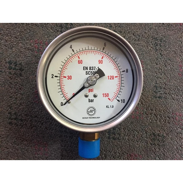 Pressure Gauge Stainless Case Bottom Connection