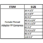 Female Thread Adaptor Compression HDPE  2