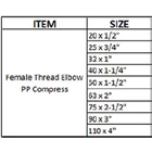 Female Thread Elbow Compression HDPE 2