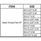  Male Thread Tee Sambungan Pipa HDPE  2